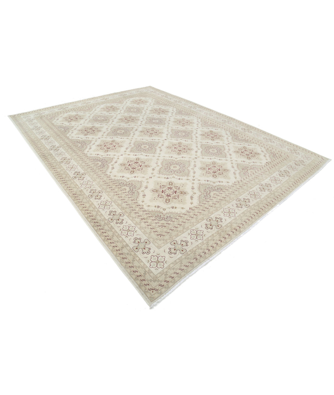 Hand Knotted Ariana Haji Jalili Wool Rug - 9'0'' x 12'0'' 9'0'' x 12'0'' (270 X 360) / Ivory / Beige
