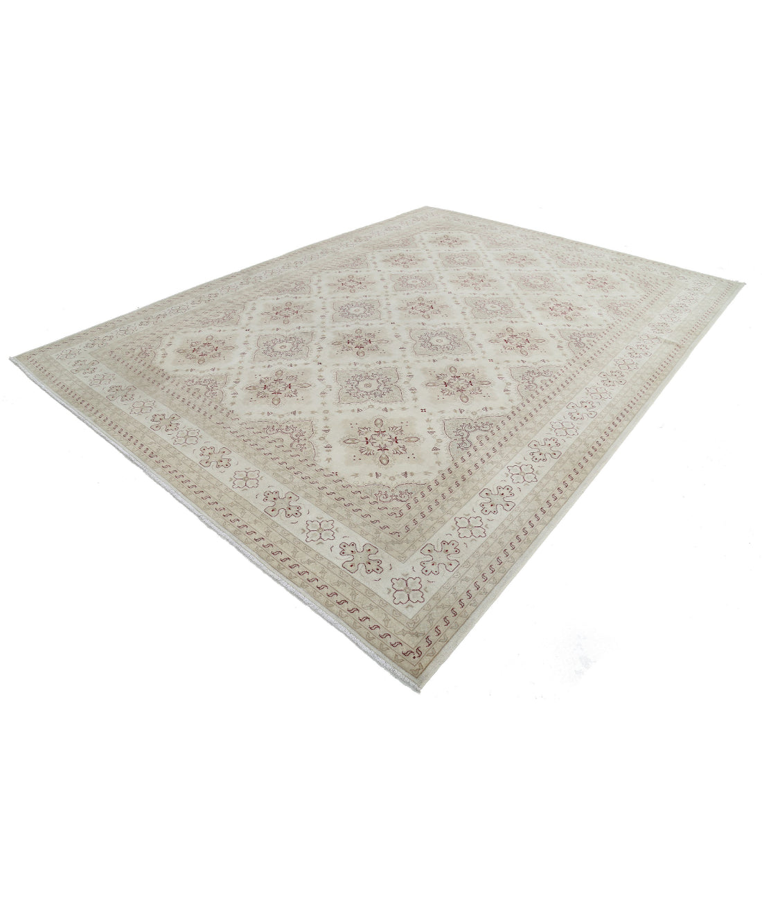 Hand Knotted Ariana Haji Jalili Wool Rug - 9'0'' x 12'0'' 9'0'' x 12'0'' (270 X 360) / Ivory / Beige