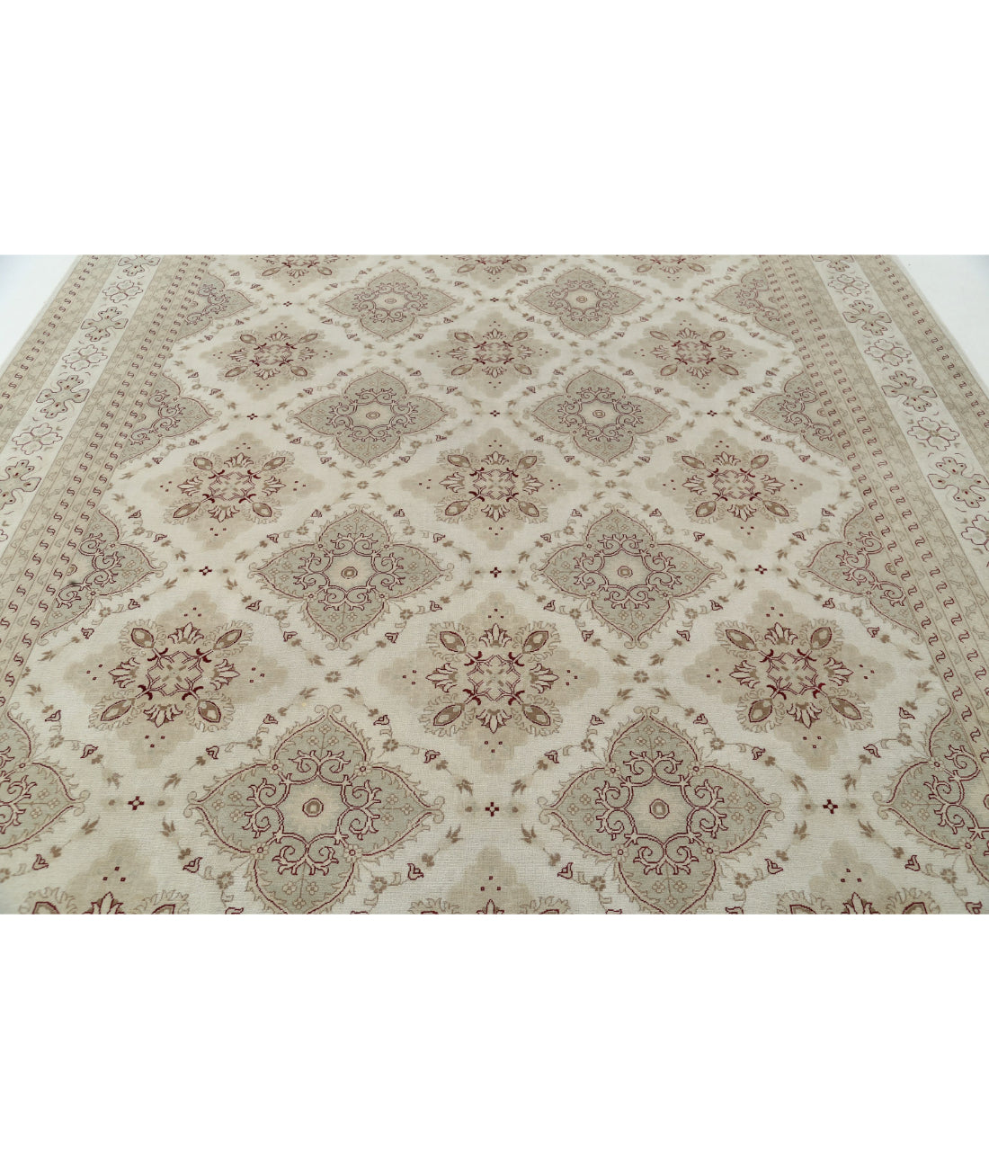 Hand Knotted Ariana Haji Jalili Wool Rug - 9'0'' x 12'0'' 9'0'' x 12'0'' (270 X 360) / Ivory / Beige