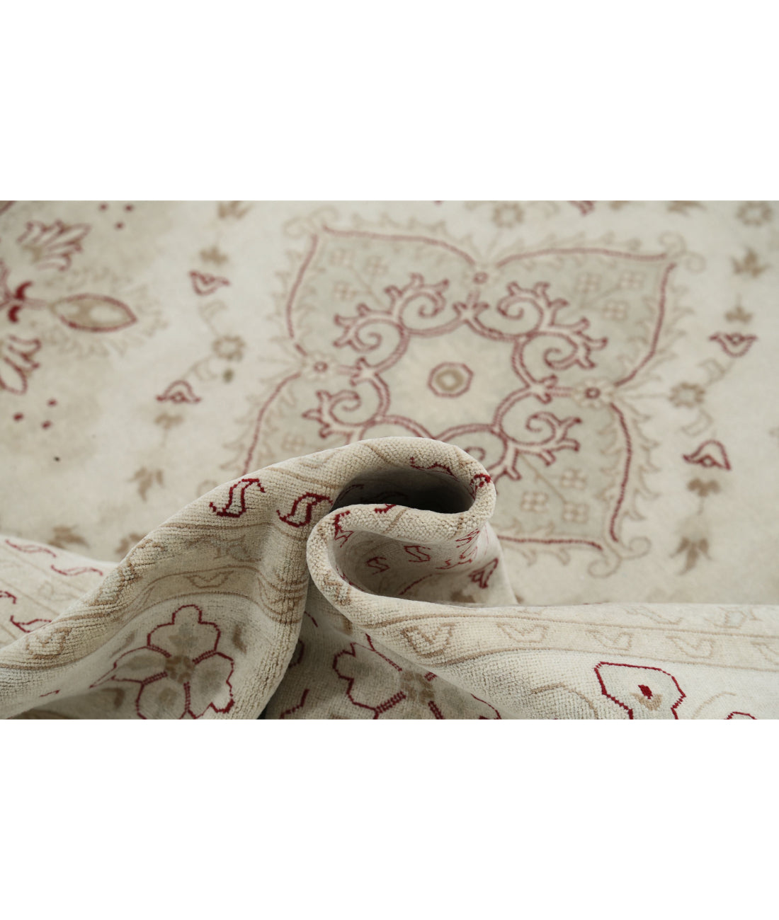 Hand Knotted Ariana Haji Jalili Wool Rug - 9'0'' x 12'0'' 9'0'' x 12'0'' (270 X 360) / Ivory / Beige