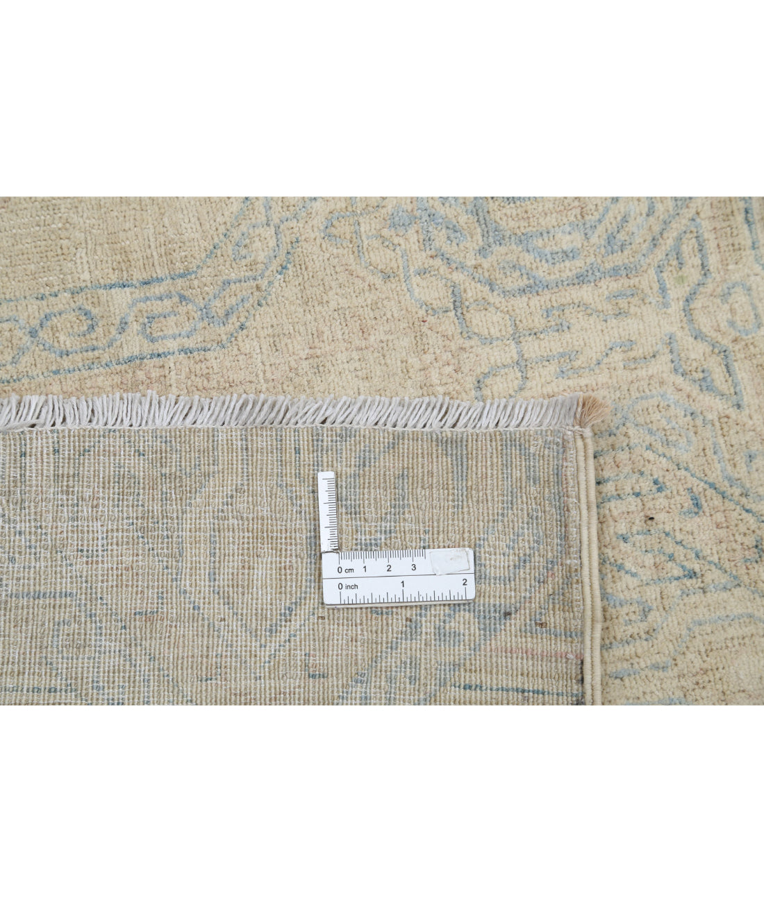 Hand Knotted Fine Artemix Wool Rug - 10'0'' x 13'9'' 10'0'' x 13'9'' (300 X 413) / Beige / Blue