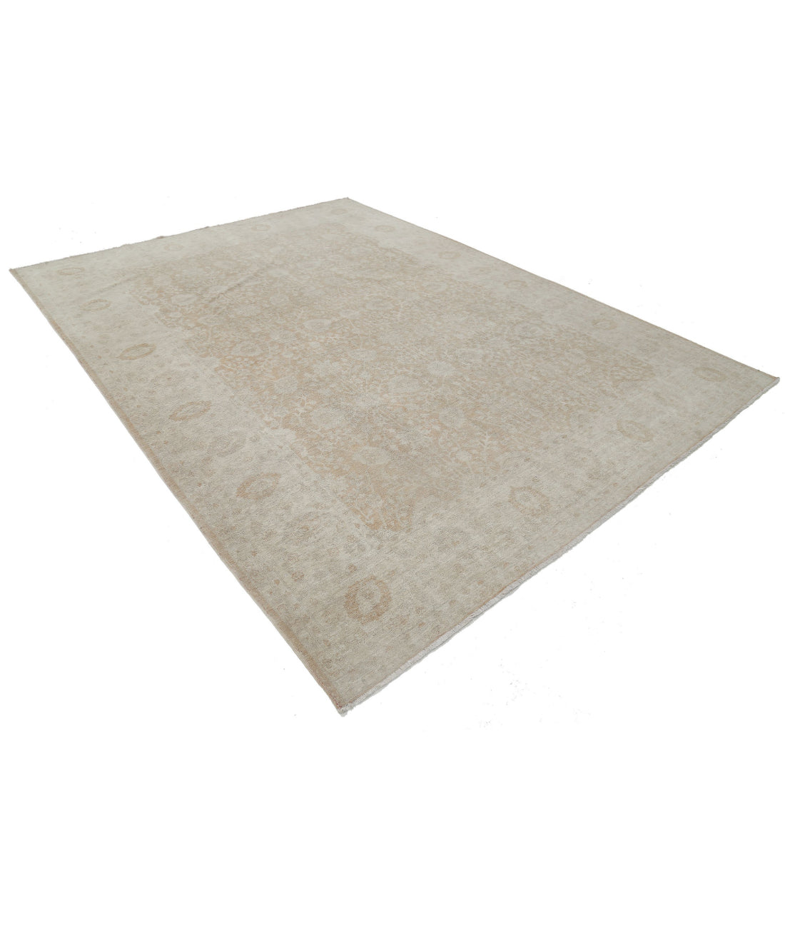 Hand Knotted Ariana Haji Jalili Wool Rug - 8'0'' x 10'10'' 8'0'' x 10'10'' (240 X 325) / Taupe / Ivory