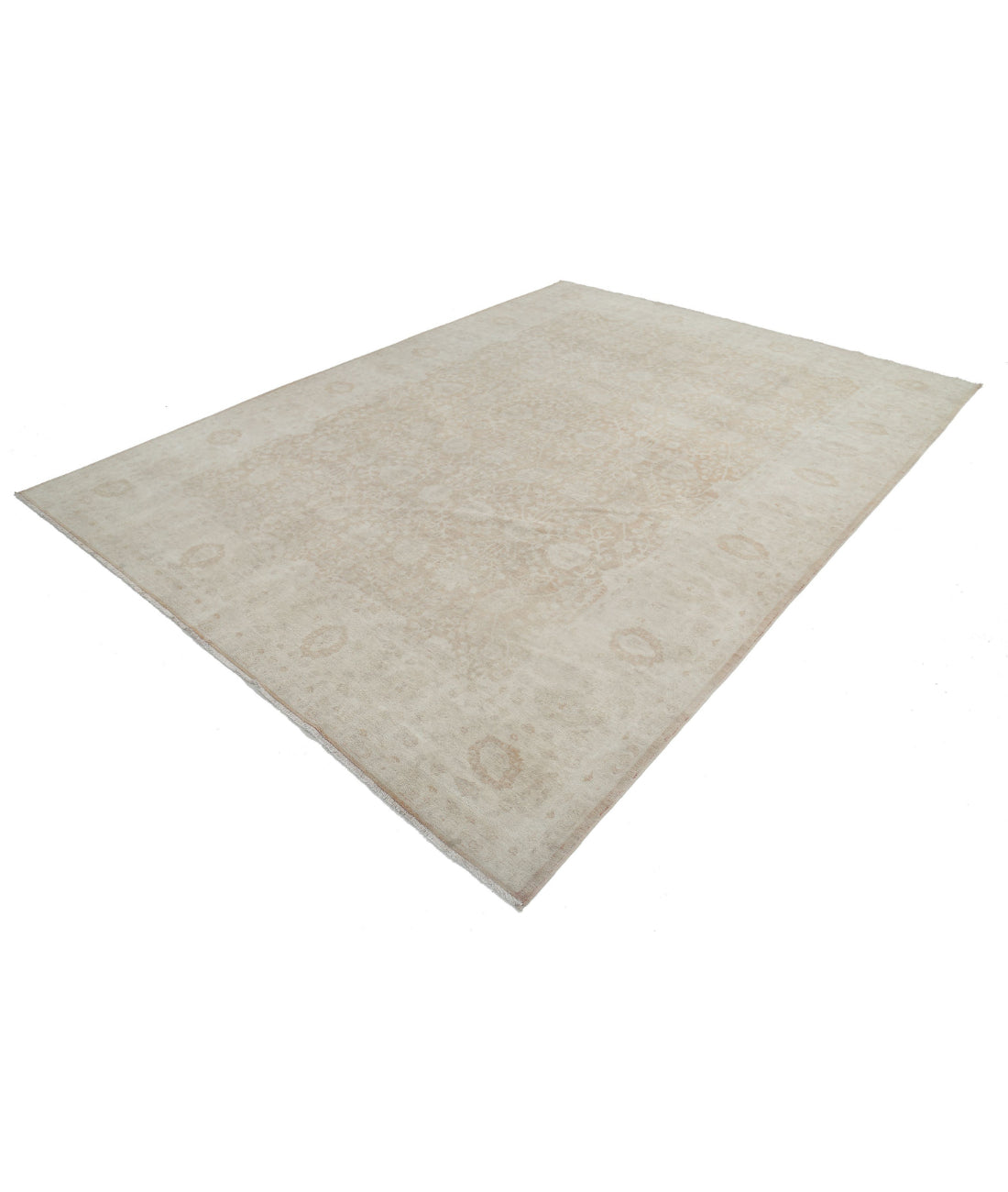 Hand Knotted Ariana Haji Jalili Wool Rug - 8'0'' x 10'10'' 8'0'' x 10'10'' (240 X 325) / Taupe / Ivory
