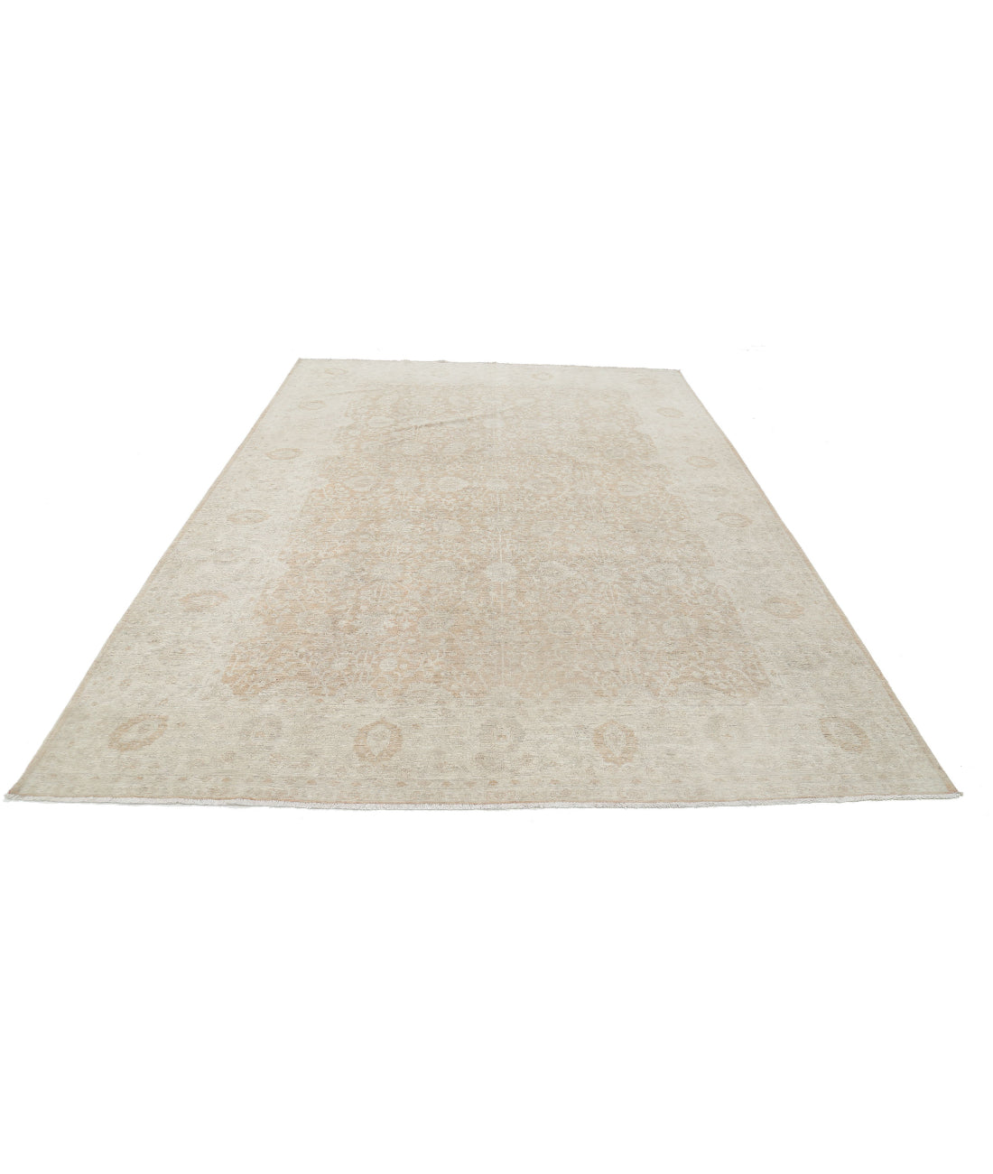 Hand Knotted Ariana Haji Jalili Wool Rug - 8'0'' x 10'10'' 8'0'' x 10'10'' (240 X 325) / Taupe / Ivory