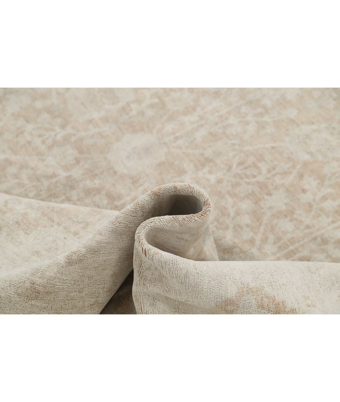 Hand Knotted Ariana Haji Jalili Wool Rug - 8'0'' x 10'10'' 8'0'' x 10'10'' (240 X 325) / Taupe / Ivory