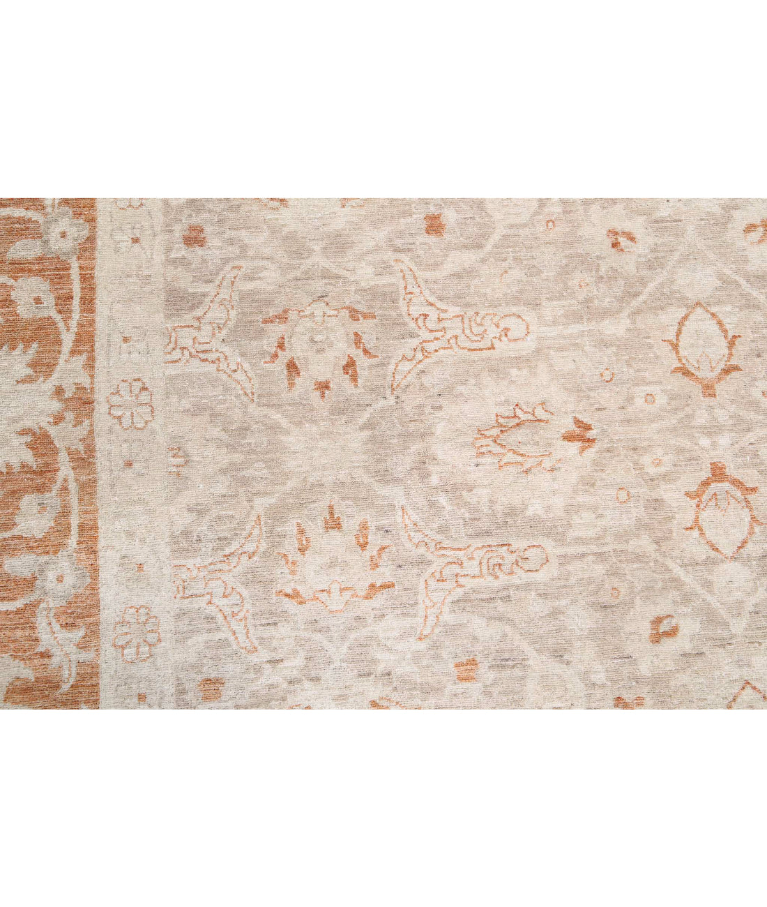 Hand Knotted Ariana Haji Jalili Wool Rug - 9'10'' x 13'5'' 9'10'' x 13'5'' (295 X 403) / Beige / Rust