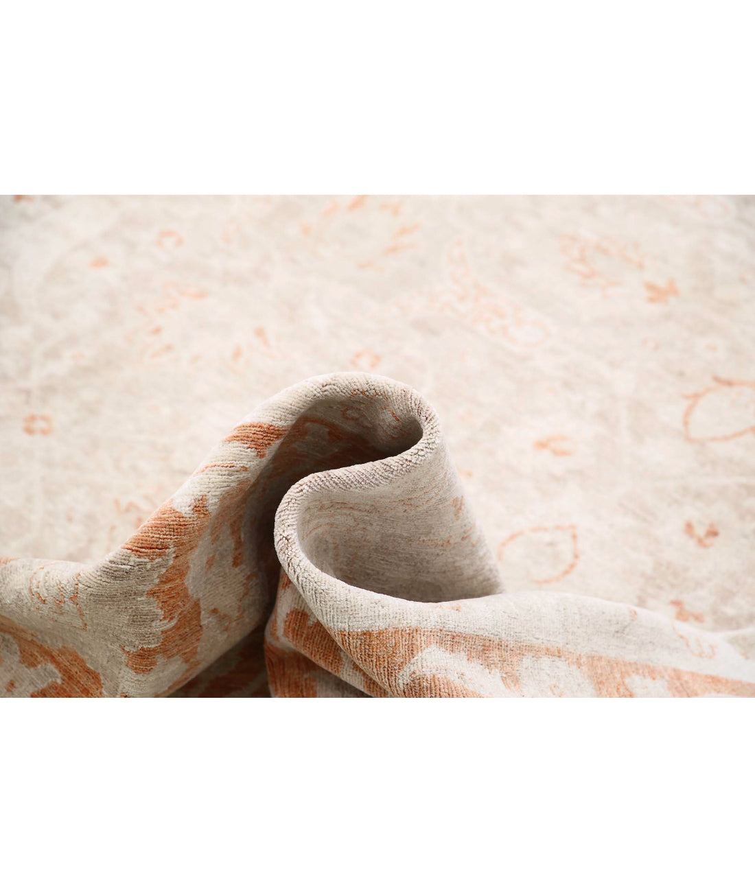 Hand Knotted Ariana Haji Jalili Wool Rug - 9'10'' x 13'5'' 9'10'' x 13'5'' (295 X 403) / Beige / Rust