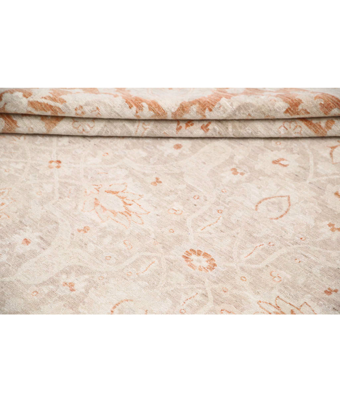 Hand Knotted Ariana Haji Jalili Wool Rug - 9'10'' x 13'5'' 9'10'' x 13'5'' (295 X 403) / Beige / Rust