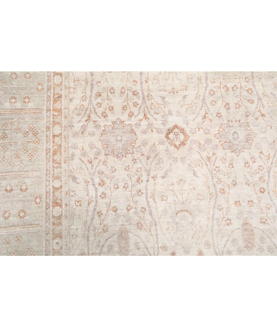 Hand Knotted Ariana Haji Jalili Wool Rug - 8'0'' x 10'7'' 8'0'' x 10'7'' (240 X 318) / Ivory / Taupe