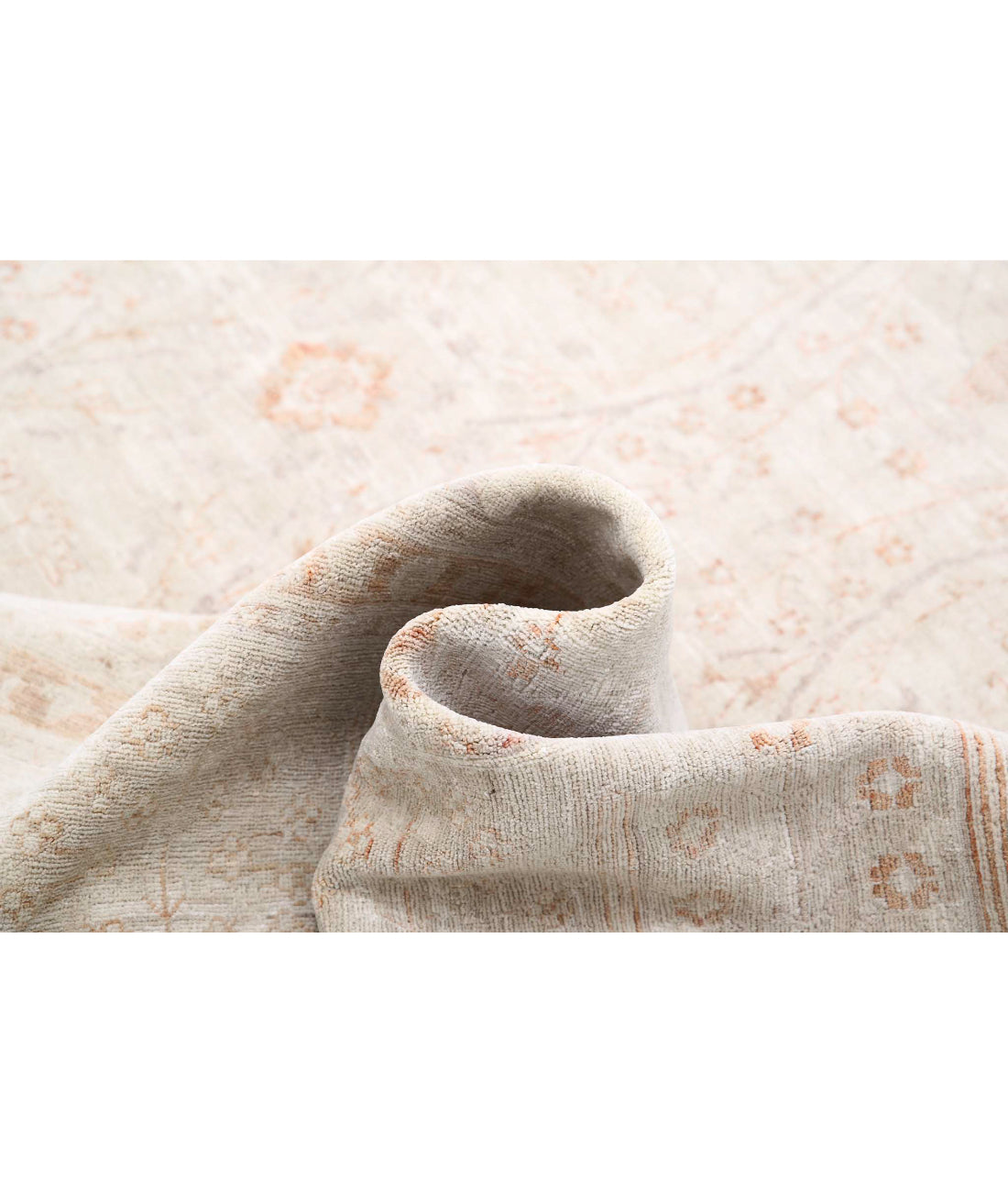 Hand Knotted Ariana Haji Jalili Wool Rug - 8'0'' x 10'7'' 8'0'' x 10'7'' (240 X 318) / Ivory / Taupe