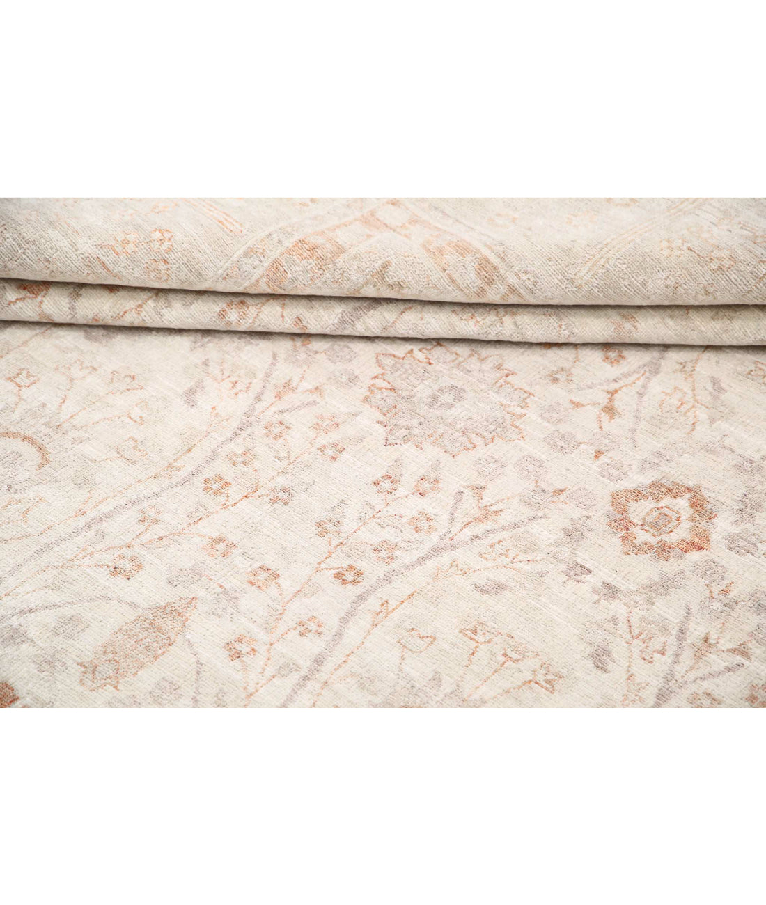 Hand Knotted Ariana Haji Jalili Wool Rug - 8'0'' x 10'7'' 8'0'' x 10'7'' (240 X 318) / Ivory / Taupe