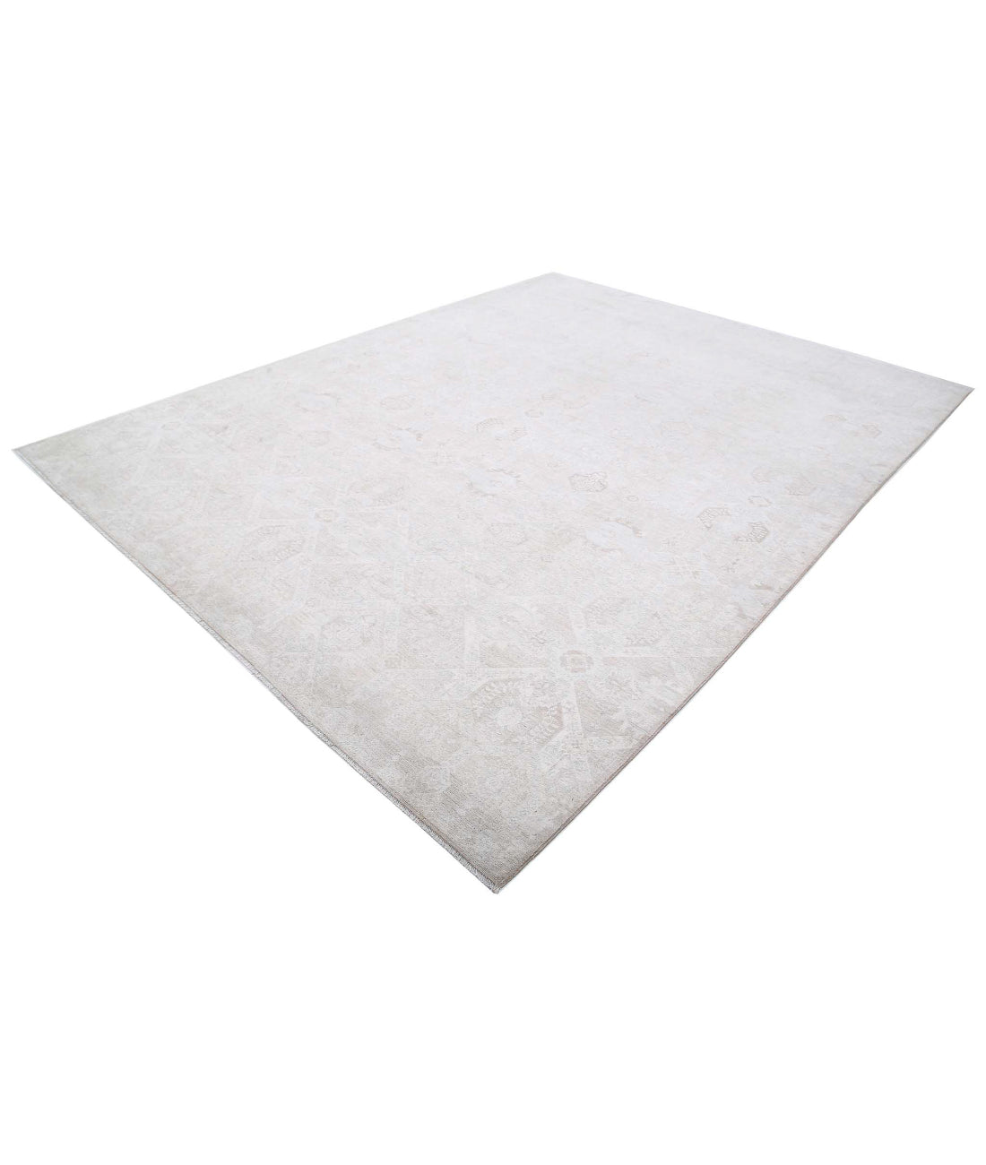 Hand Knotted Fine Artemix Wool Rug - 8'7'' x 11'4'' 8'7'' x 11'4'' (258 X 340) / Taupe / Ivory