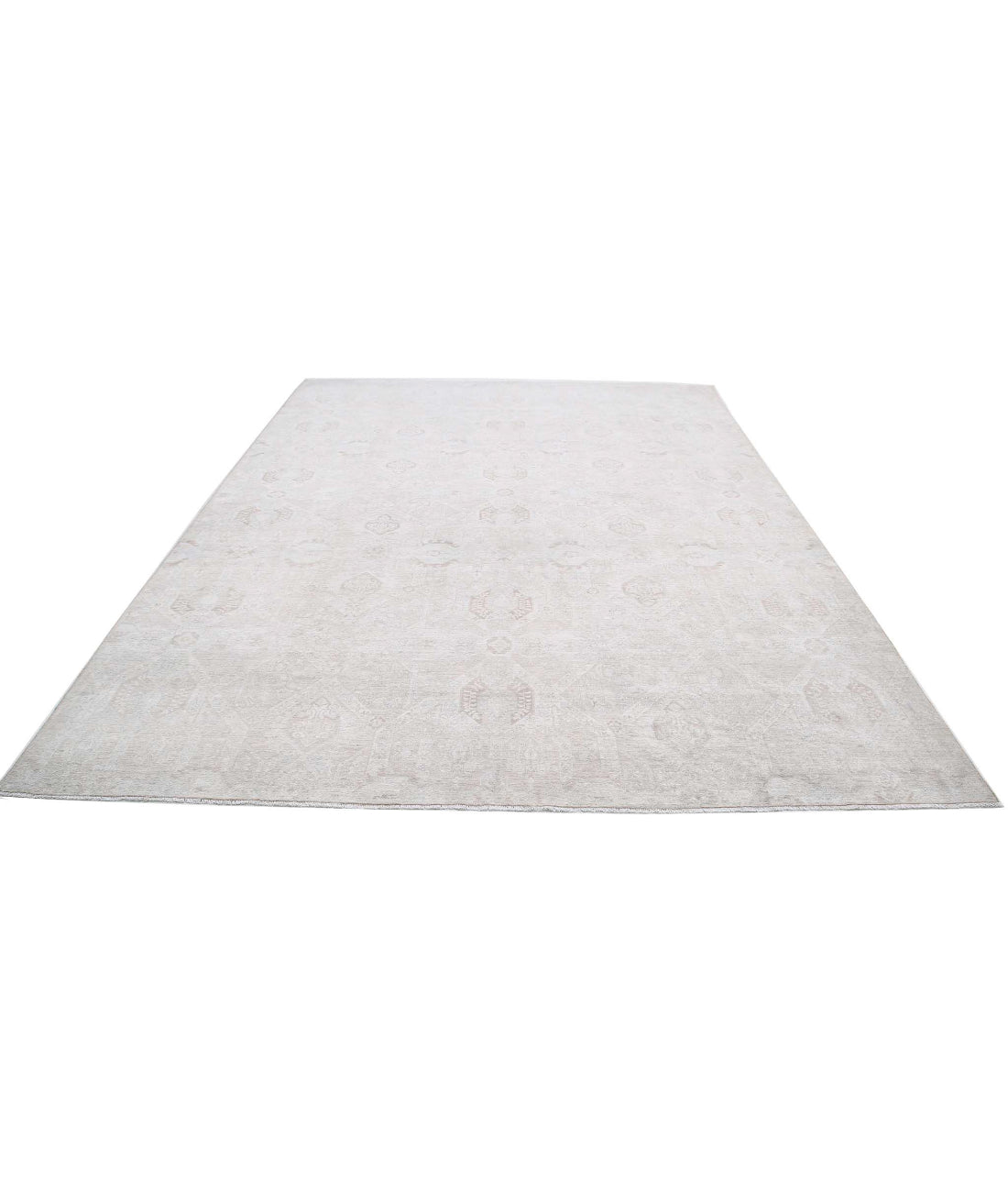Hand Knotted Fine Artemix Wool Rug - 8'7'' x 11'4'' 8'7'' x 11'4'' (258 X 340) / Taupe / Ivory