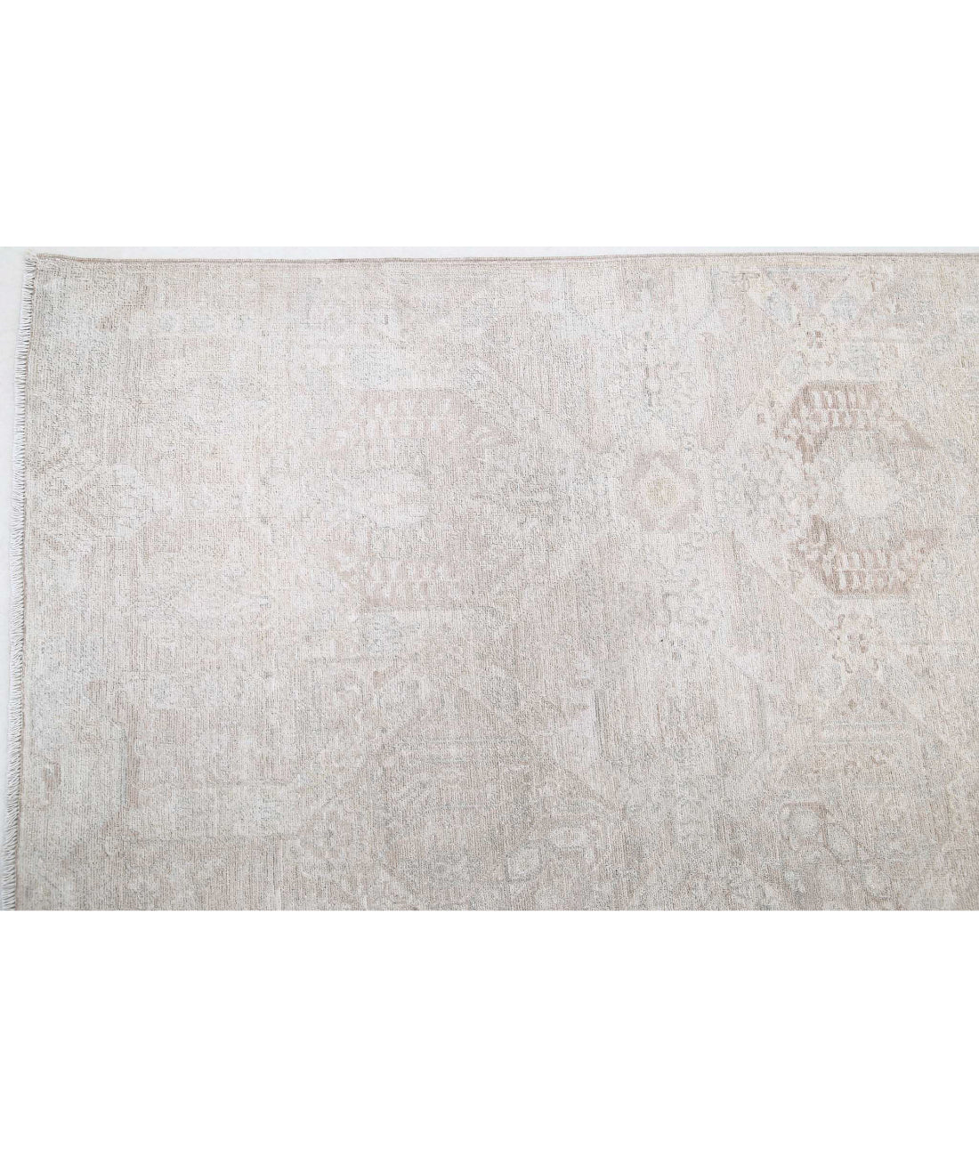 Hand Knotted Fine Artemix Wool Rug - 8'7'' x 11'4'' 8'7'' x 11'4'' (258 X 340) / Taupe / Ivory