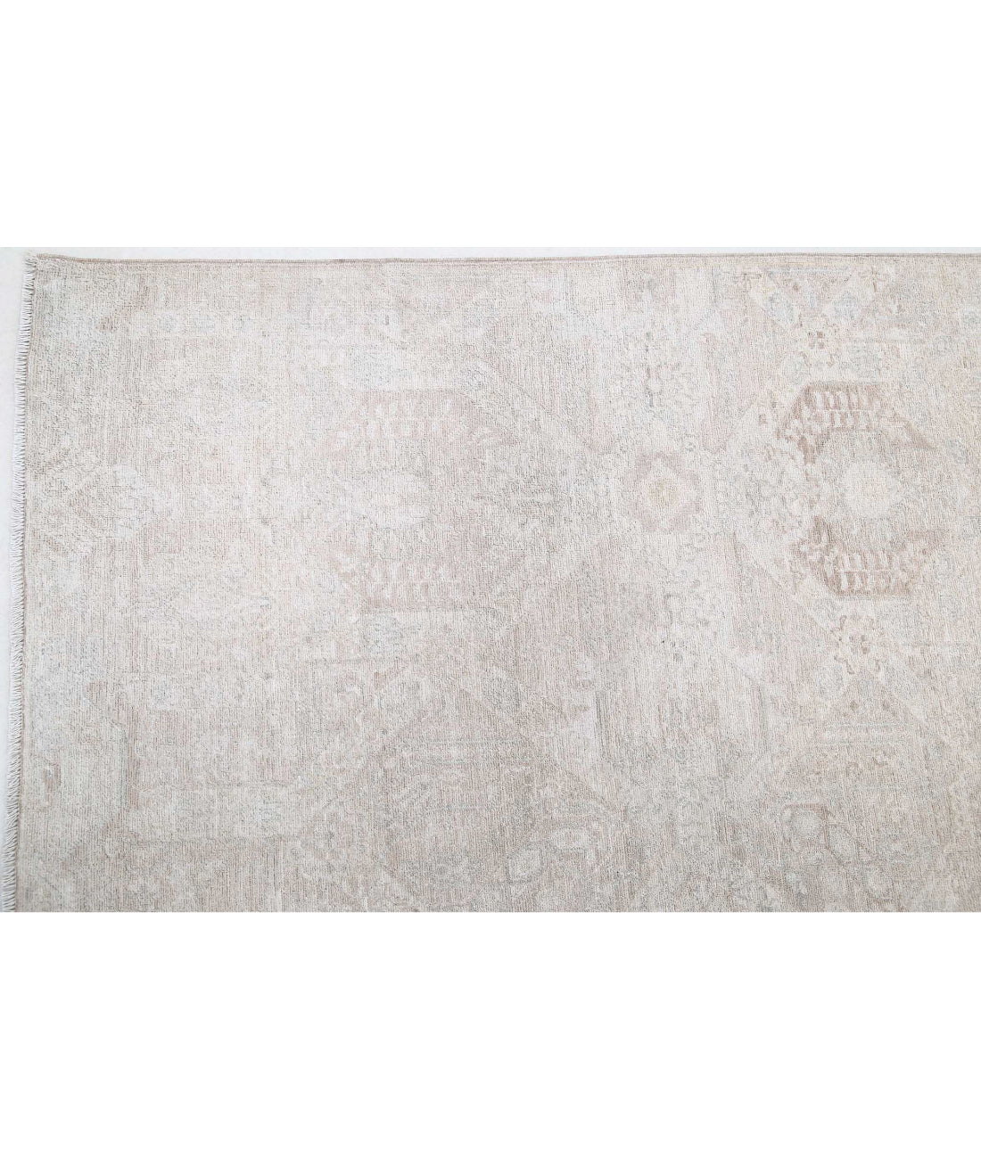 Hand Knotted Fine Artemix Wool Rug - 8'7'' x 11'4'' 8'7'' x 11'4'' (258 X 340) / Taupe / Ivory