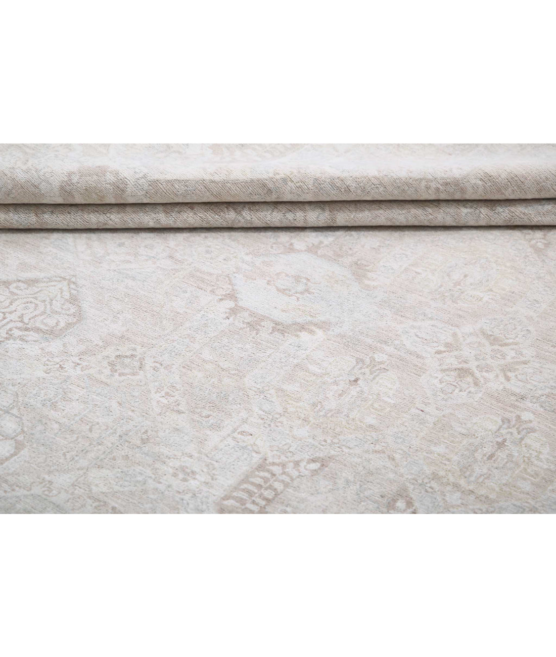 Hand Knotted Fine Artemix Wool Rug - 8'7'' x 11'4'' 8'7'' x 11'4'' (258 X 340) / Taupe / Ivory