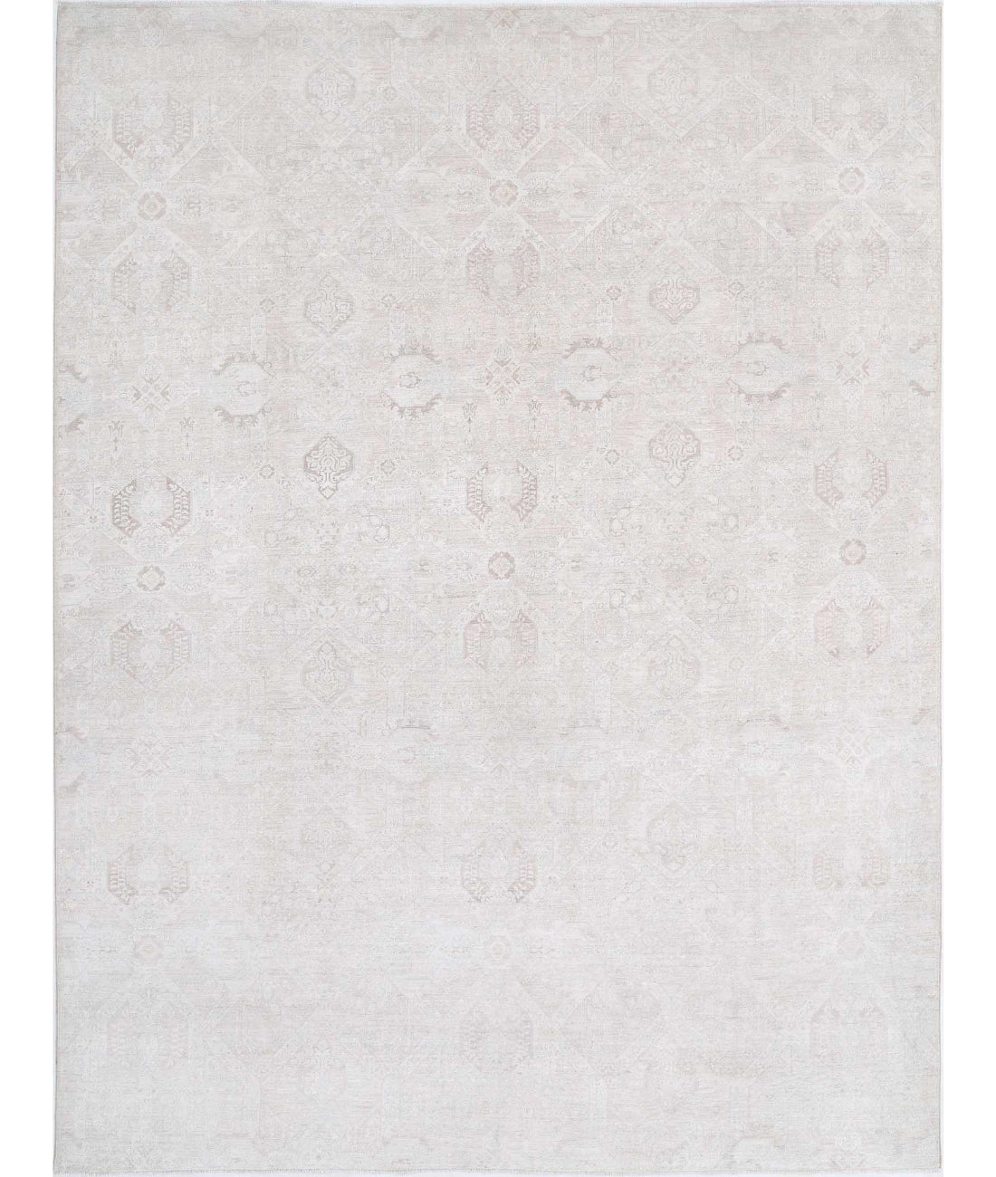 Hand Knotted Fine Artemix Wool Rug - 8&#39;7&#39;&#39; x 11&#39;4&#39;&#39; 8&#39;7&#39;&#39; x 11&#39;4&#39;&#39; (258 X 340) / Taupe / Ivory