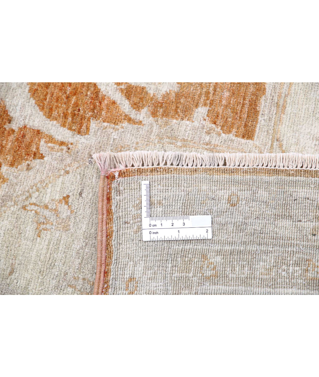 Hand Knotted Ariana Haji Jalili Wool Rug - 8'8'' x 12'9'' 8'8'' x 12'9'' (260 X 383) / Rust / Ivory