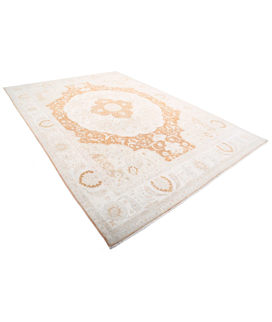 Hand Knotted Ariana Haji Jalili Wool Rug - 8'8'' x 12'9'' 8'8'' x 12'9'' (260 X 383) / Rust / Ivory