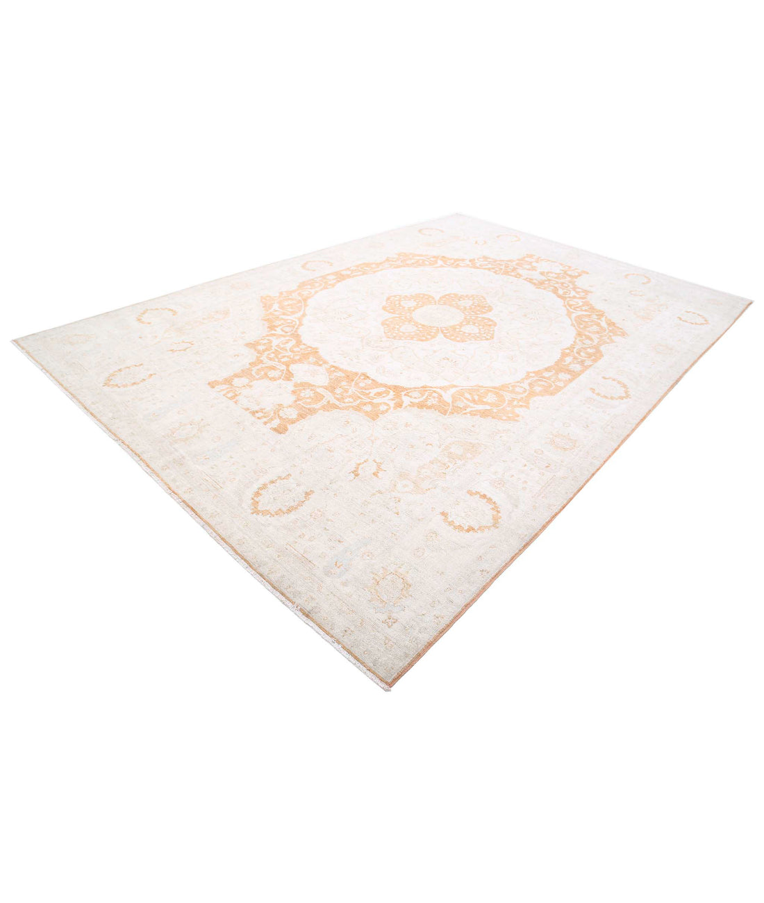 Hand Knotted Ariana Haji Jalili Wool Rug - 8'8'' x 12'9'' 8'8'' x 12'9'' (260 X 383) / Rust / Ivory