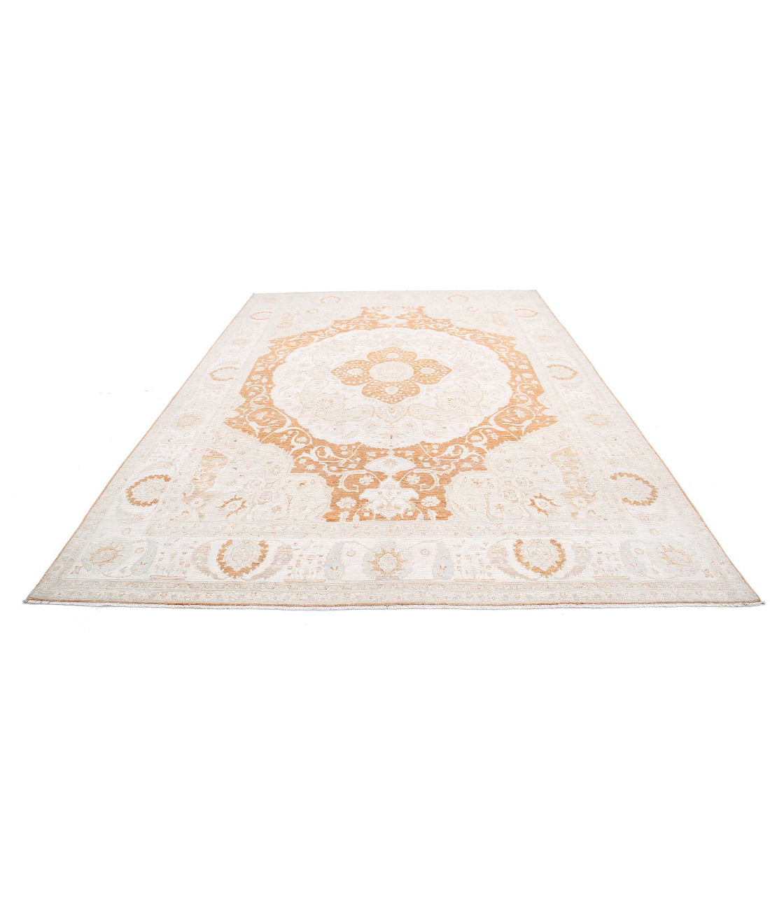 Hand Knotted Ariana Haji Jalili Wool Rug - 8'8'' x 12'9'' 8'8'' x 12'9'' (260 X 383) / Rust / Ivory