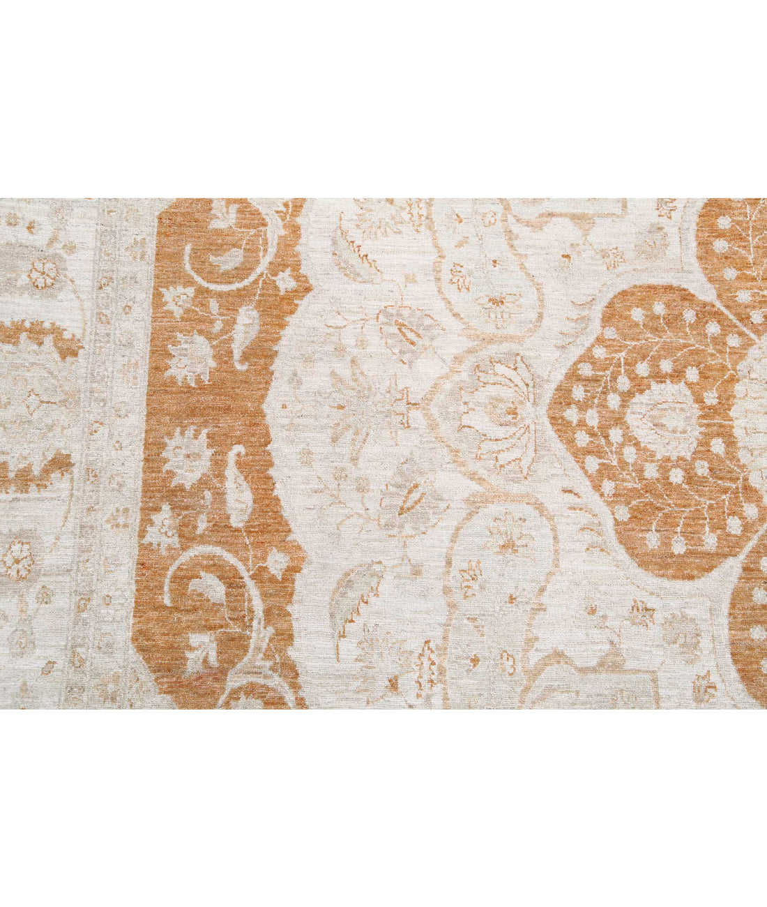 Hand Knotted Ariana Haji Jalili Wool Rug - 8'8'' x 12'9'' 8'8'' x 12'9'' (260 X 383) / Rust / Ivory