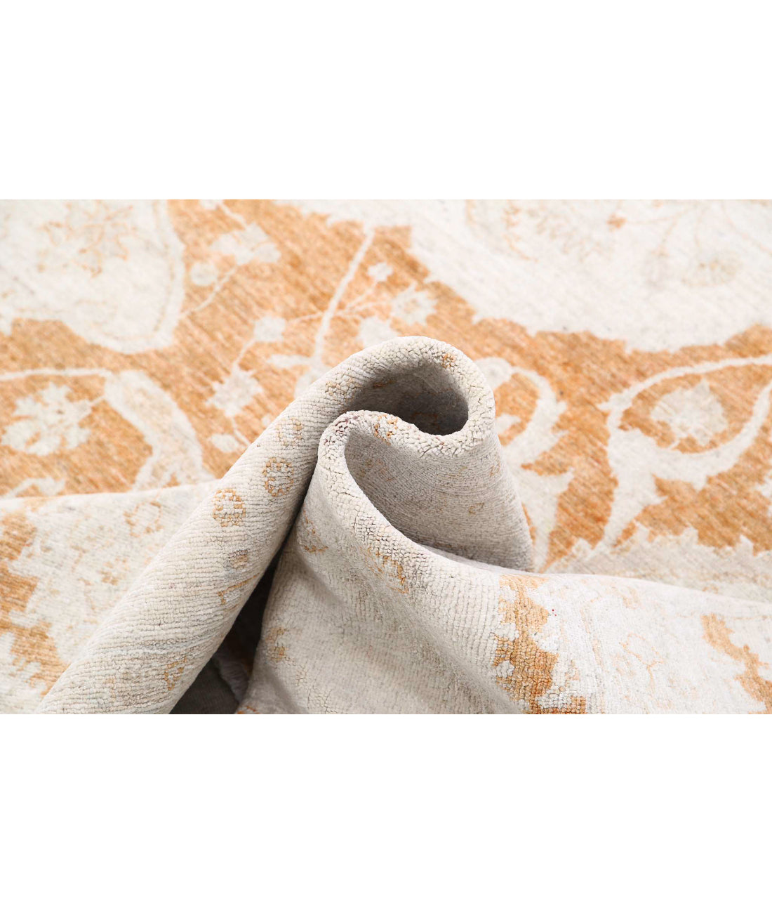 Hand Knotted Ariana Haji Jalili Wool Rug - 8'8'' x 12'9'' 8'8'' x 12'9'' (260 X 383) / Rust / Ivory