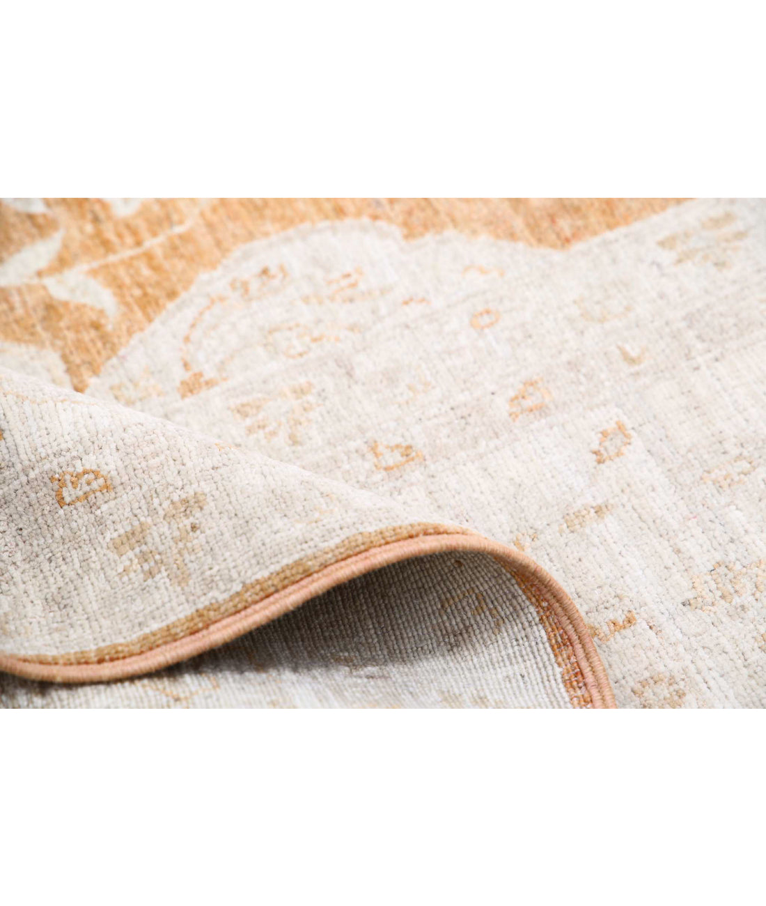 Hand Knotted Ariana Haji Jalili Wool Rug - 8'8'' x 12'9'' 8'8'' x 12'9'' (260 X 383) / Rust / Ivory