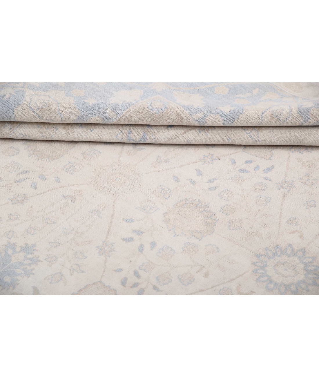 Hand Knotted Fine Ariana Ariana Wool Rug - 9'1'' x 11'11'' 9'1'' x 11'11'' (273 X 358) / Ivory / Blue