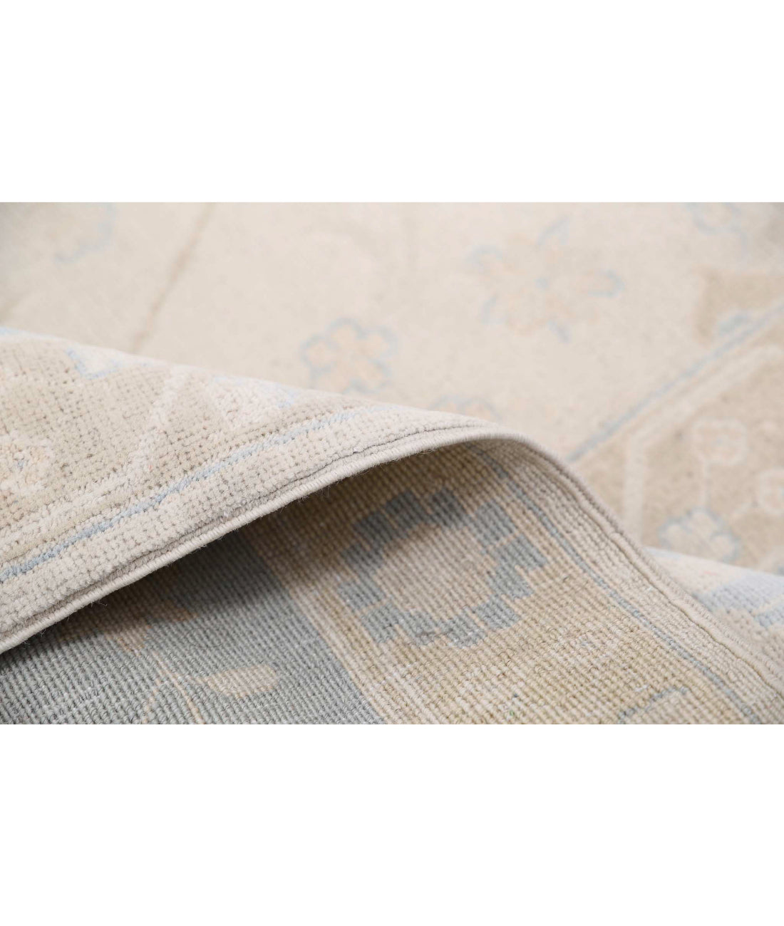 Hand Knotted Fine Ariana Ariana Wool Rug - 9'1'' x 11'11'' 9'1'' x 11'11'' (273 X 358) / Ivory / Blue