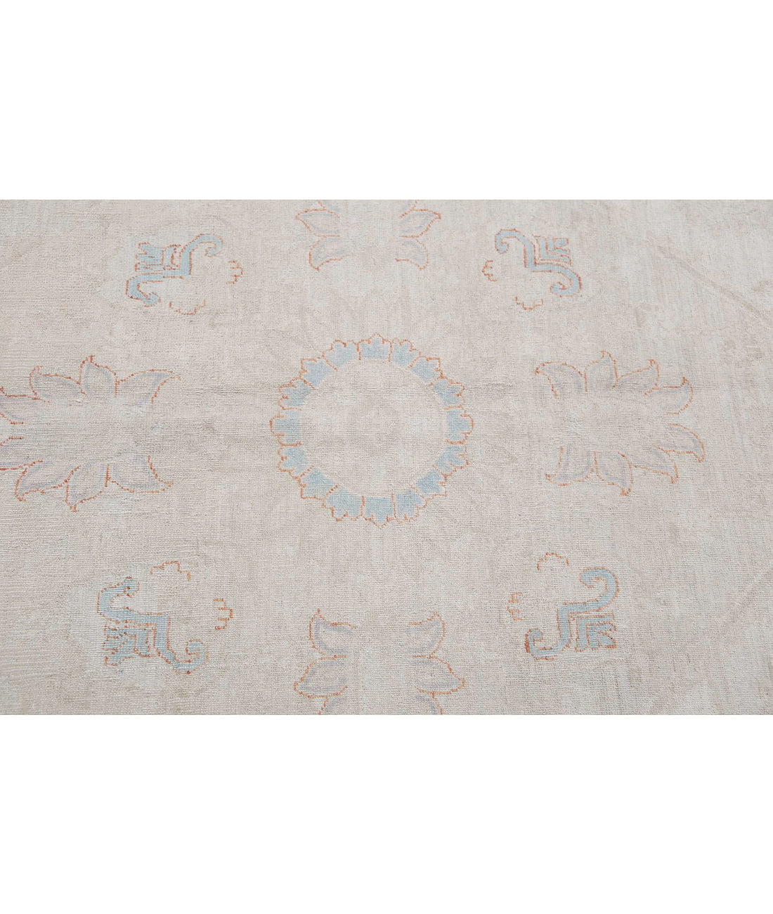 Hand Knotted Ariana Haji Jalili Wool Rug - 7'9'' x 10'5'' 7'9'' x 10'5'' (233 X 313) / Ivory / Grey