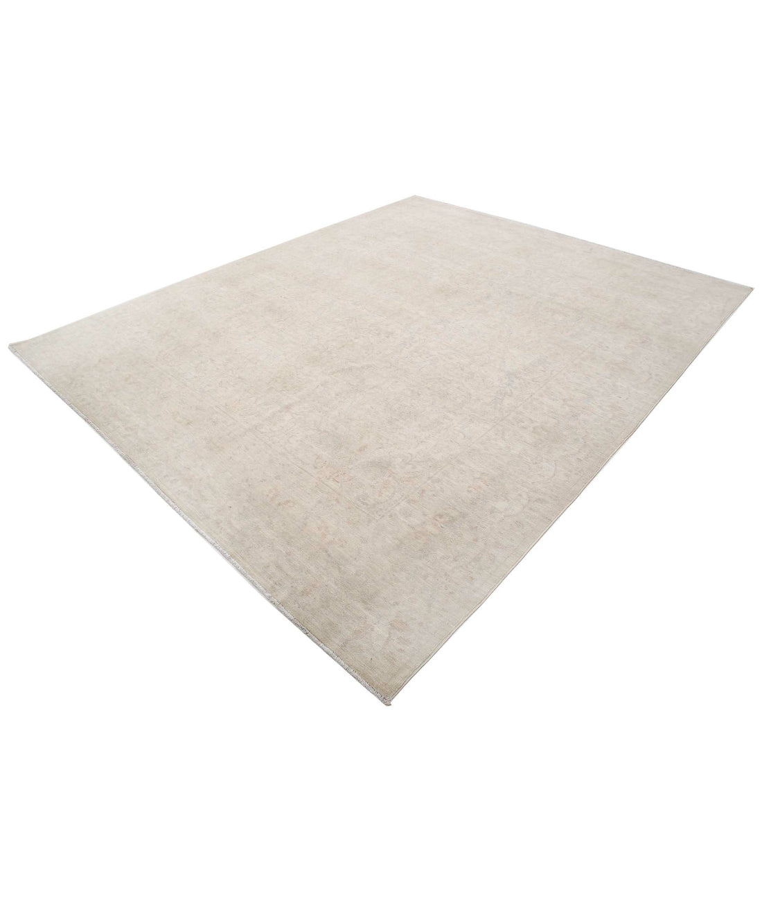 Hand Knotted Ariana Haji Jalili Wool Rug - 8'2'' x 10'1'' 8'2'' x 10'1'' (245 X 303) / Ivory / Grey