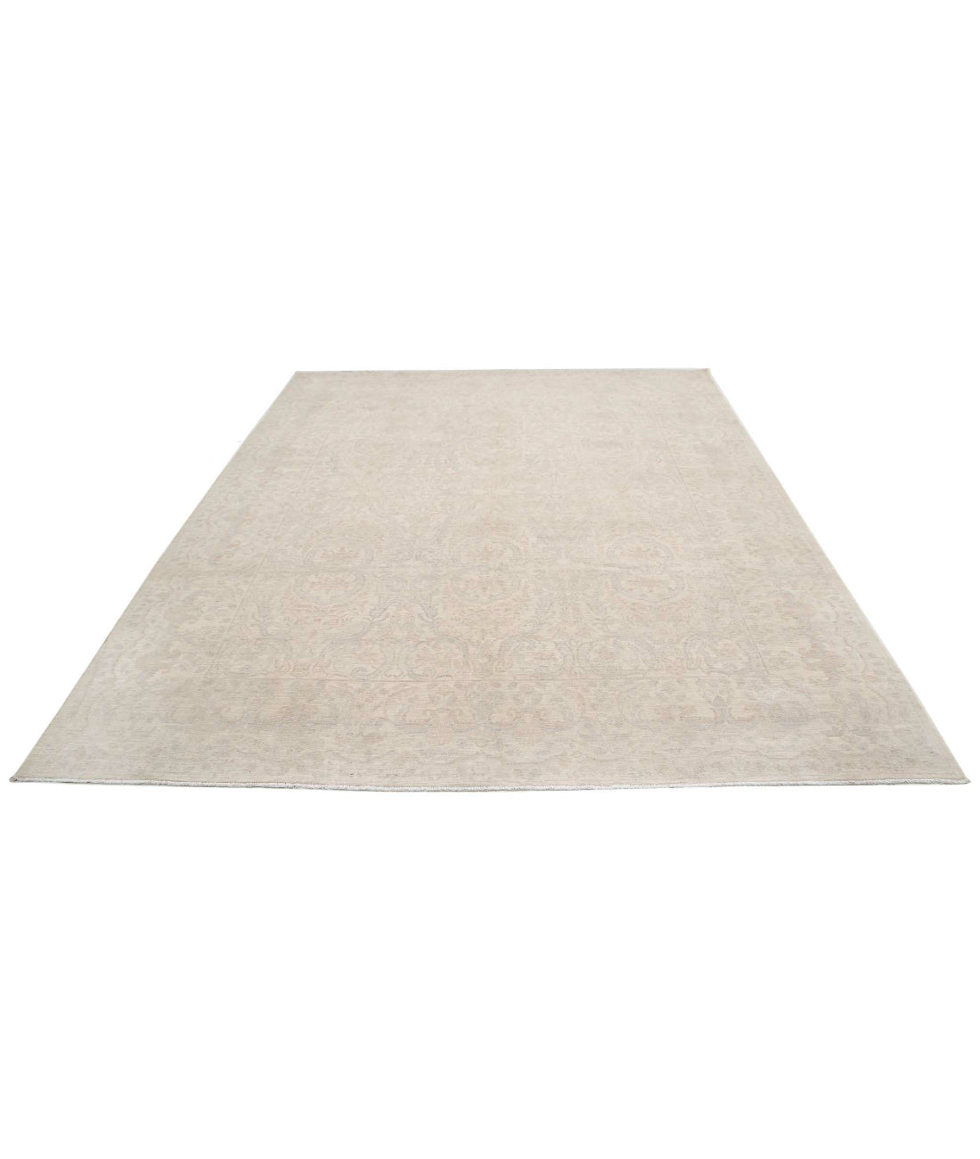 Hand Knotted Ariana Haji Jalili Wool Rug - 8'2'' x 10'1'' 8'2'' x 10'1'' (245 X 303) / Ivory / Grey