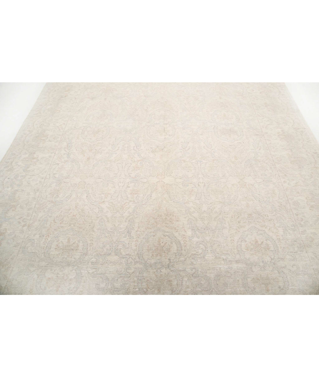 Hand Knotted Ariana Haji Jalili Wool Rug - 8'2'' x 10'1'' 8'2'' x 10'1'' (245 X 303) / Ivory / Grey