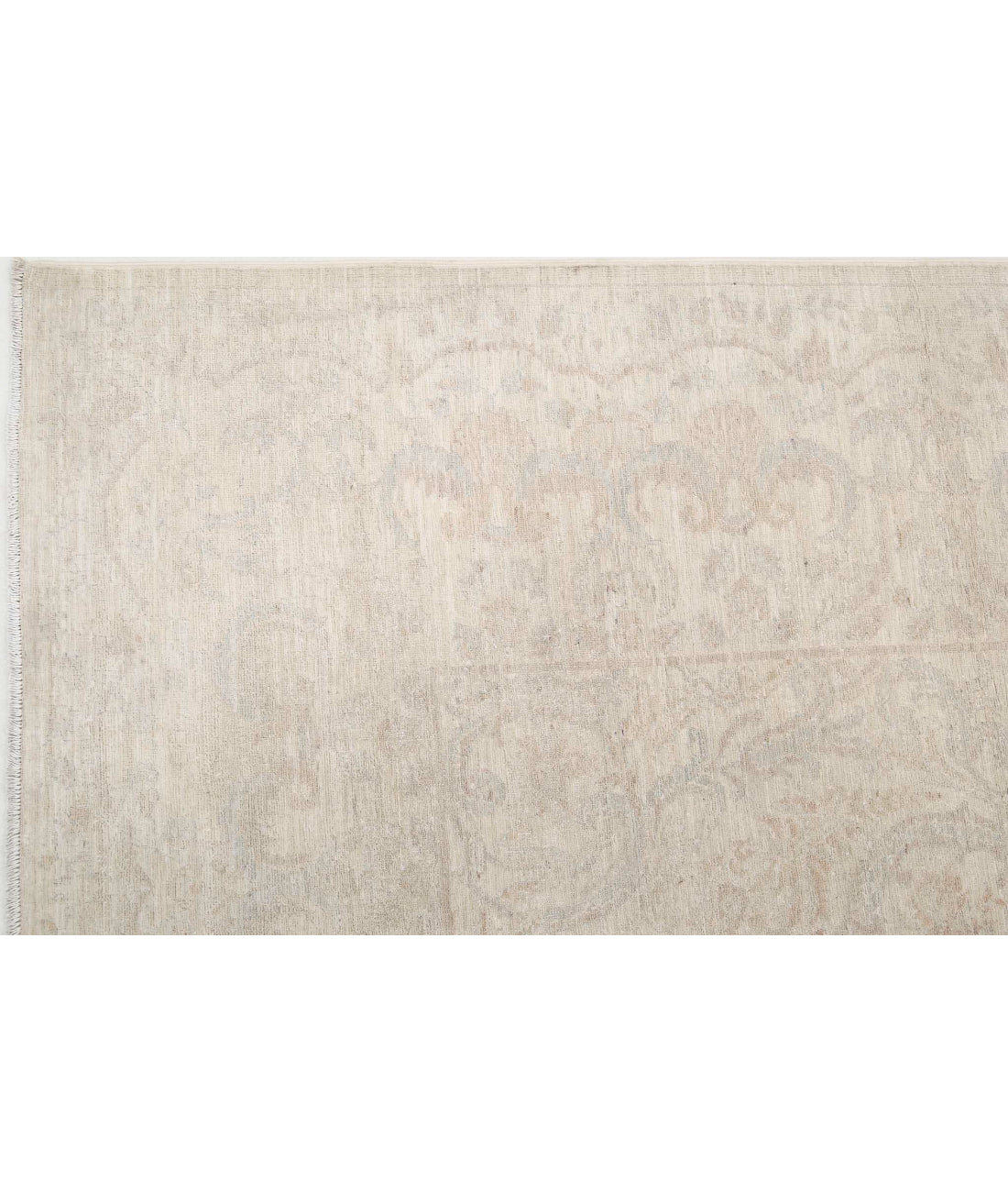 Hand Knotted Ariana Haji Jalili Wool Rug - 8'2'' x 10'1'' 8'2'' x 10'1'' (245 X 303) / Ivory / Grey