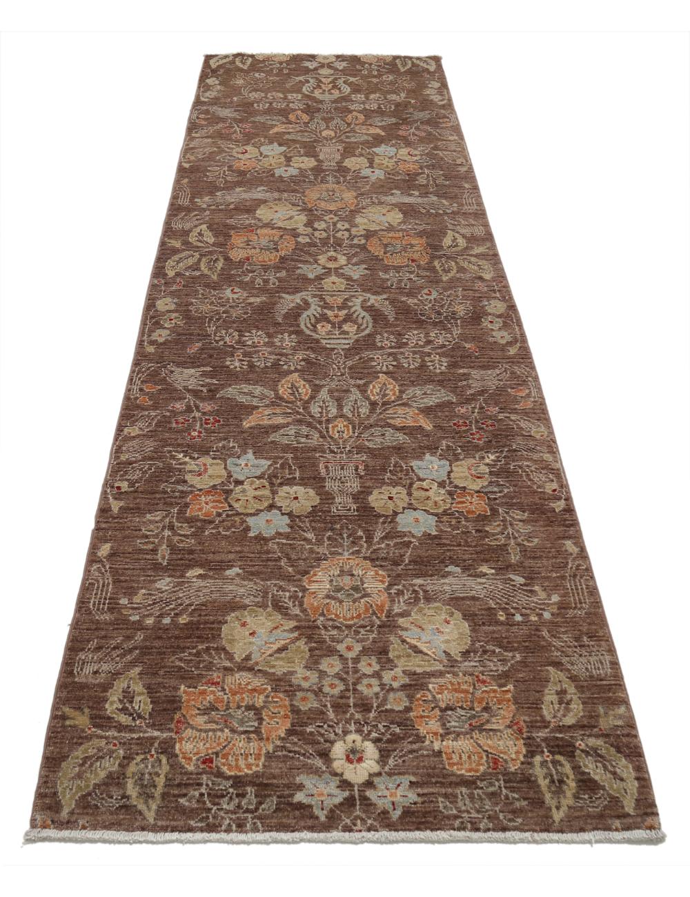 Hand Knotted Artemix Wool & Silk Rug - 2'11'' x 9'7''