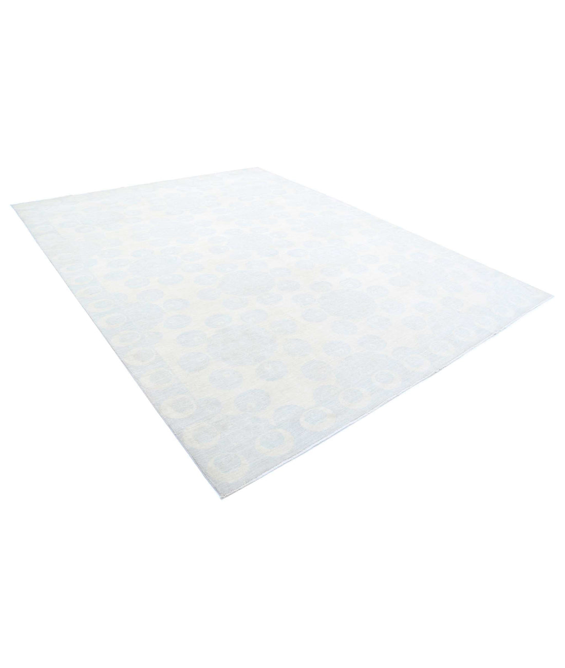 Hand Knotted Artemix Wool Rug - 8'11'' x 11'7'' 8'11'' x 11'7'' (268 X 348) / Ivory / Blue