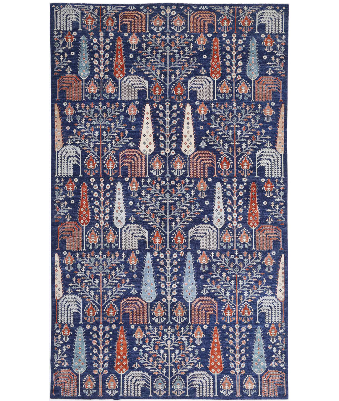 Hand Knotted Artemix Wool Rug - 9&#39;1&#39;&#39; x 15&#39;8&#39;&#39; 9&#39;1&#39;&#39; x 15&#39;8&#39;&#39; (273 X 470) / Blue / Rust