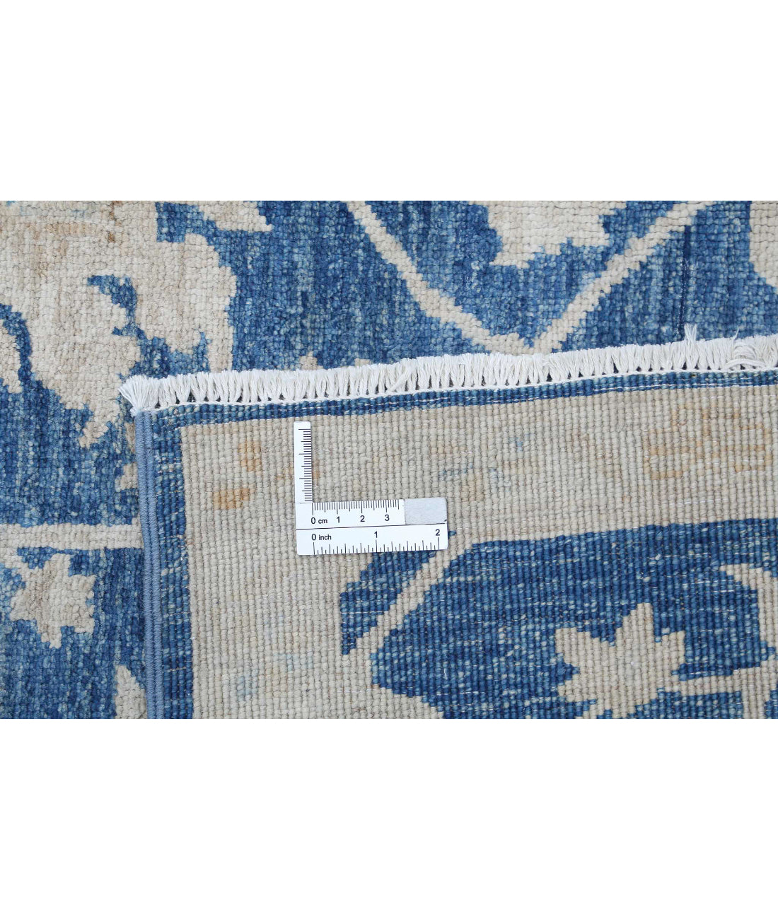 Hand Knotted Artemix Wool Rug - 4'11'' x 9'4'' 4'11'' x 9'4'' (148 X 280) / Blue / Ivory