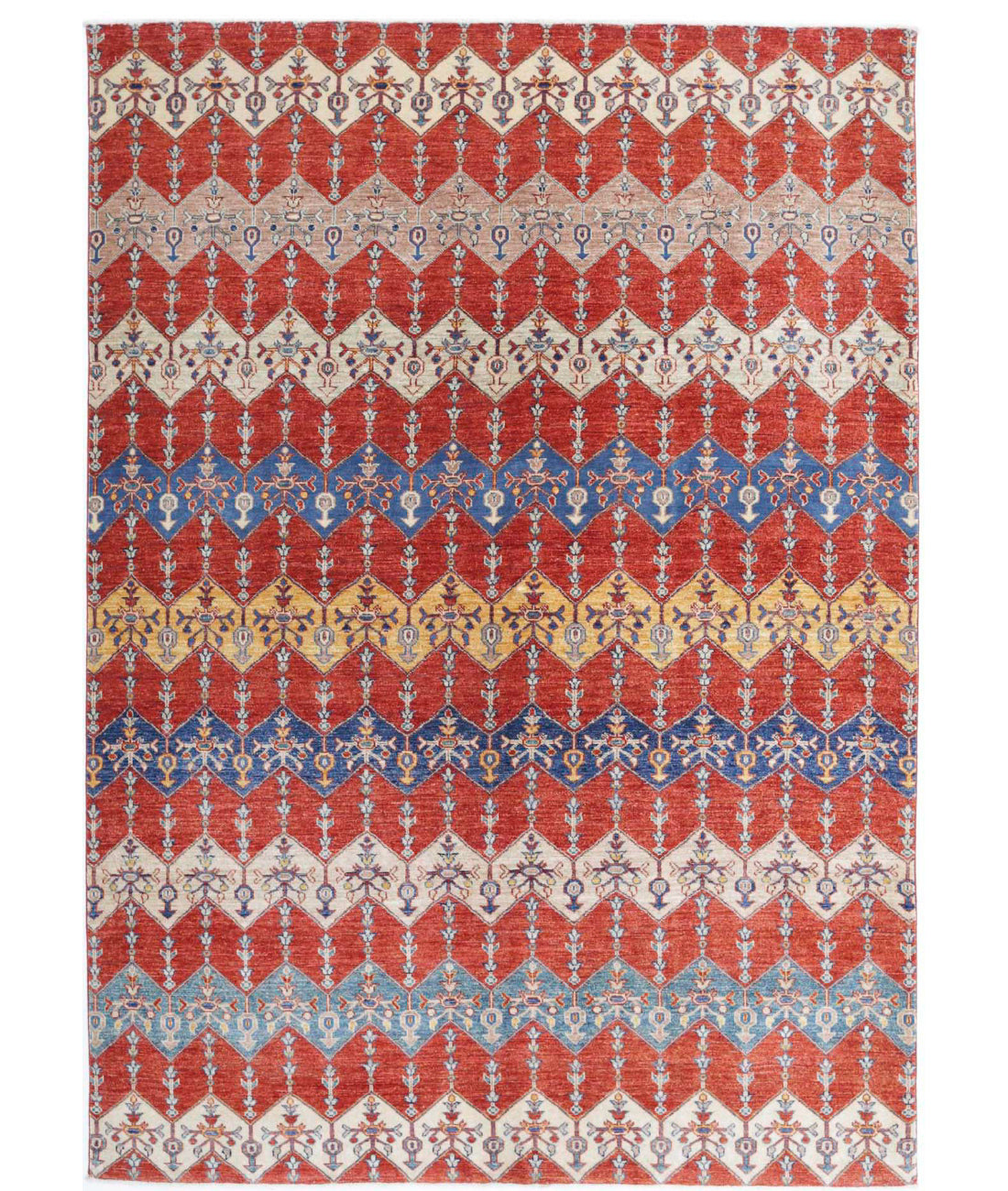Hand Knotted Artemix Wool Rug - 5&#39;6&#39;&#39; x 7&#39;10&#39;&#39; 5&#39;6&#39;&#39; x 7&#39;10&#39;&#39; (165 X 235) / Red / Multi