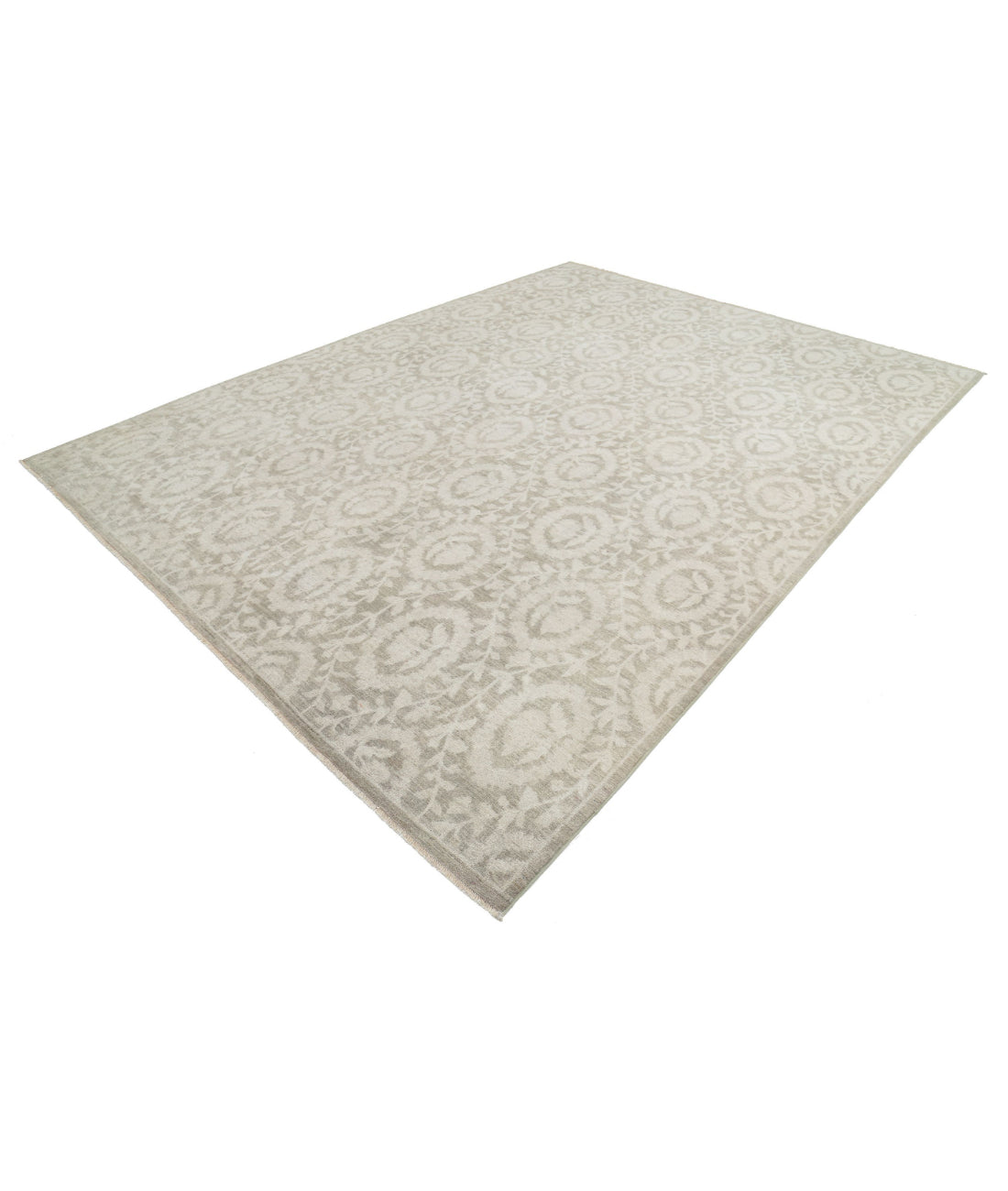 Hand Knotted Artemix Wool Rug - 8'8'' x 11'7'' 8'8'' x 11'7'' (260 X 348) / Taupe / Ivory