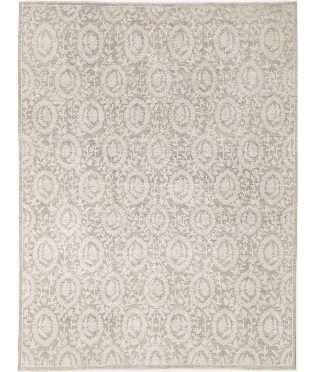 Hand Knotted Artemix Wool Rug - 8'8'' x 11'7'' 8'8'' x 11'7'' (260 X 348) / Taupe / Ivory
