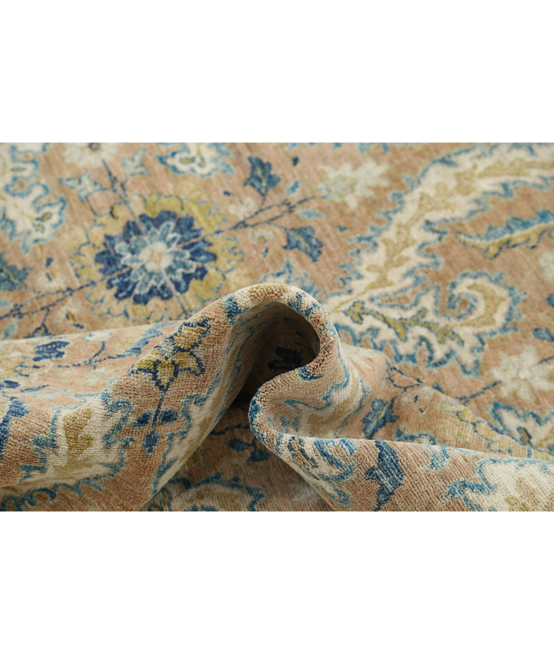 Hand Knotted Artemix Wool Rug - 8'10'' x 12'2'' 8'10'' x 12'2'' (265 X 365) / Tan / Ivory