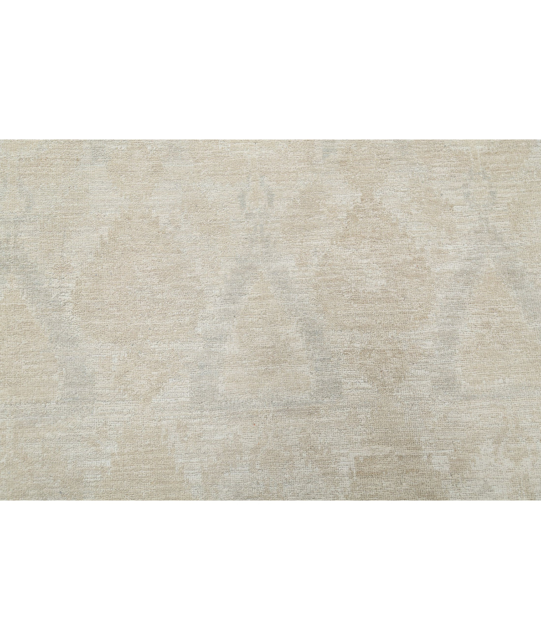 Hand Knotted Ikat Wool Rug - 8'10'' x 11'5'' 8'10'' x 11'5'' (265 X 343) / Ivory / Taupe