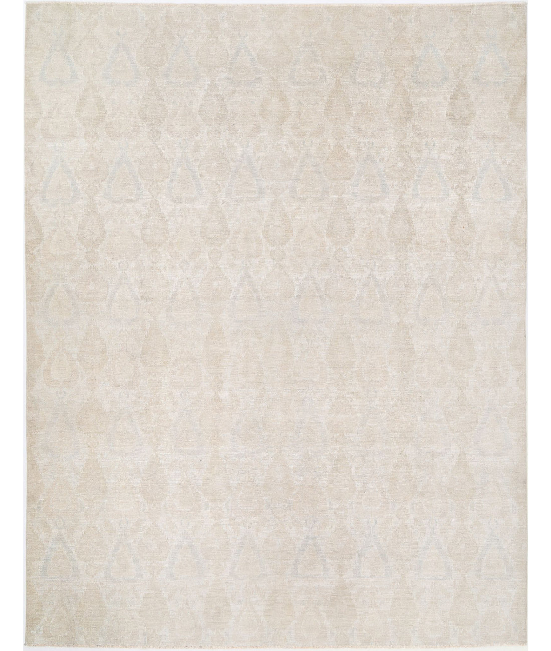 Hand Knotted Ikat Wool Rug - 8'10'' x 11'5''