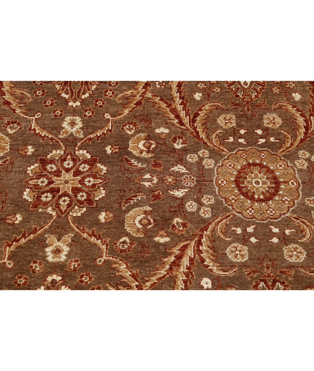 Hand Knotted Artemix Wool Rug - 8'0'' x 9'8'' 8'0'' x 9'8'' (240 X 290) / Tan / Rust