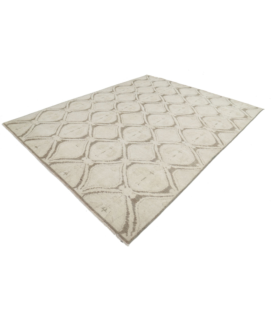 Hand Knotted Artemix Wool Rug - 8'7'' x 10'10'' 8'7'' x 10'10'' (258 X 325) / Brown / Ivory