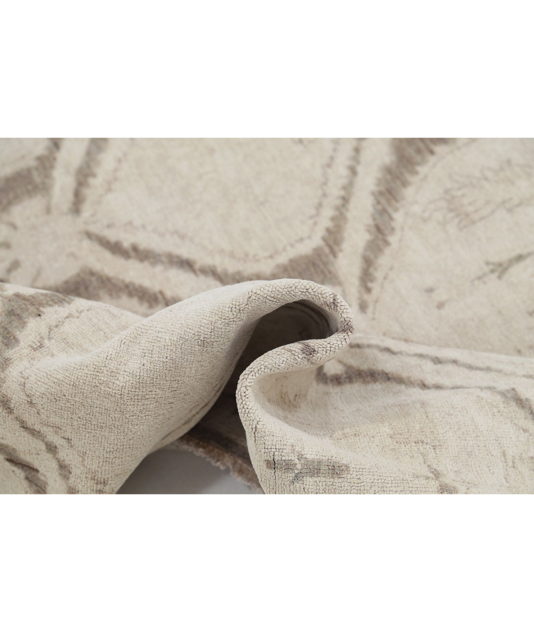 Hand Knotted Artemix Wool Rug - 8'7'' x 10'10'' 8'7'' x 10'10'' (258 X 325) / Brown / Ivory