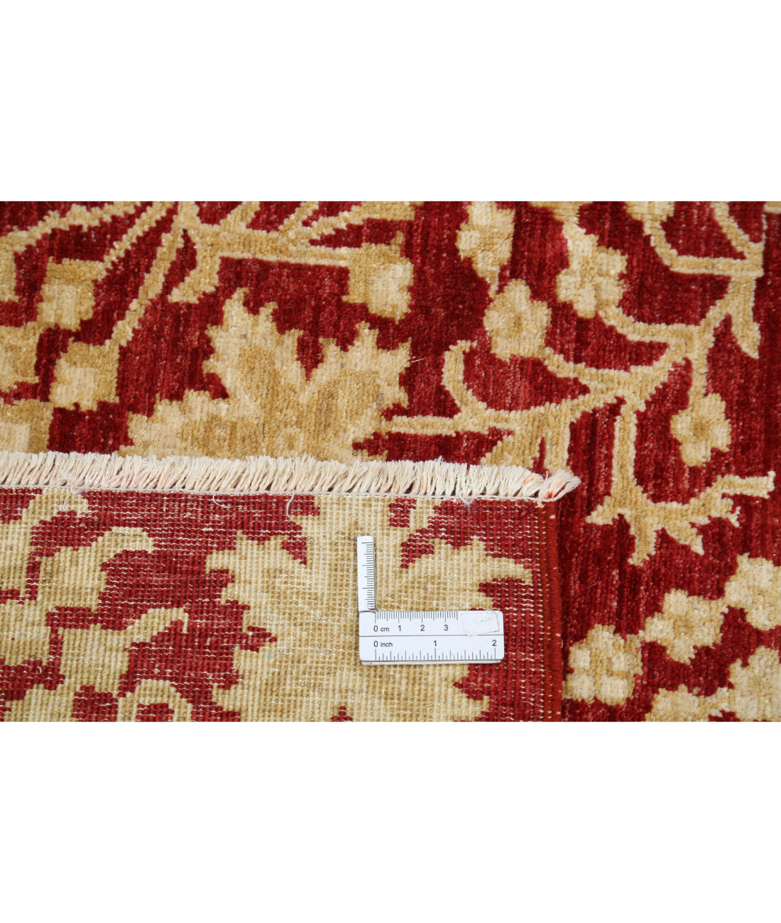 Hand Knotted Artemix Wool Rug - 6'7'' x 9'5'' 6'7'' x 9'5'' (198 X 283) / Red / Ivory