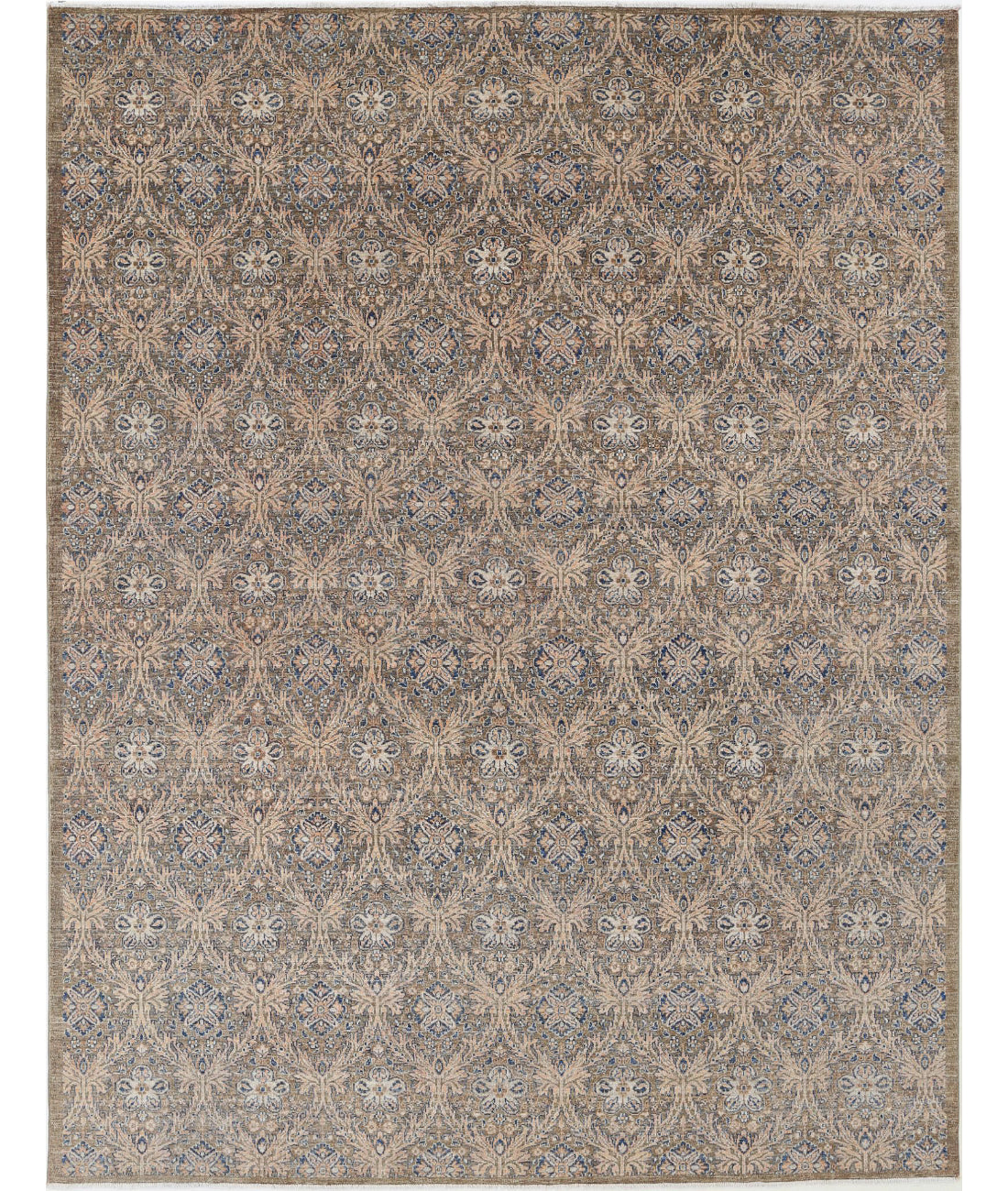 Hand Knotted Artemix Wool Rug - 8&#39;11&#39;&#39; x 11&#39;8&#39;&#39; 8&#39;11&#39;&#39; x 11&#39;8&#39;&#39; (268 X 350) / Brown / Blue